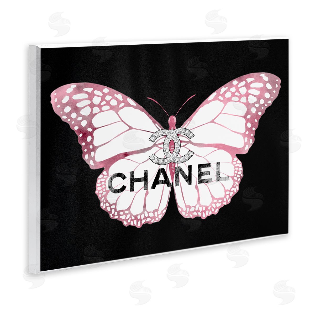 Butterfly Glam Fashion Wood Plaque Wall Art, Home Decor by Ziwei Li