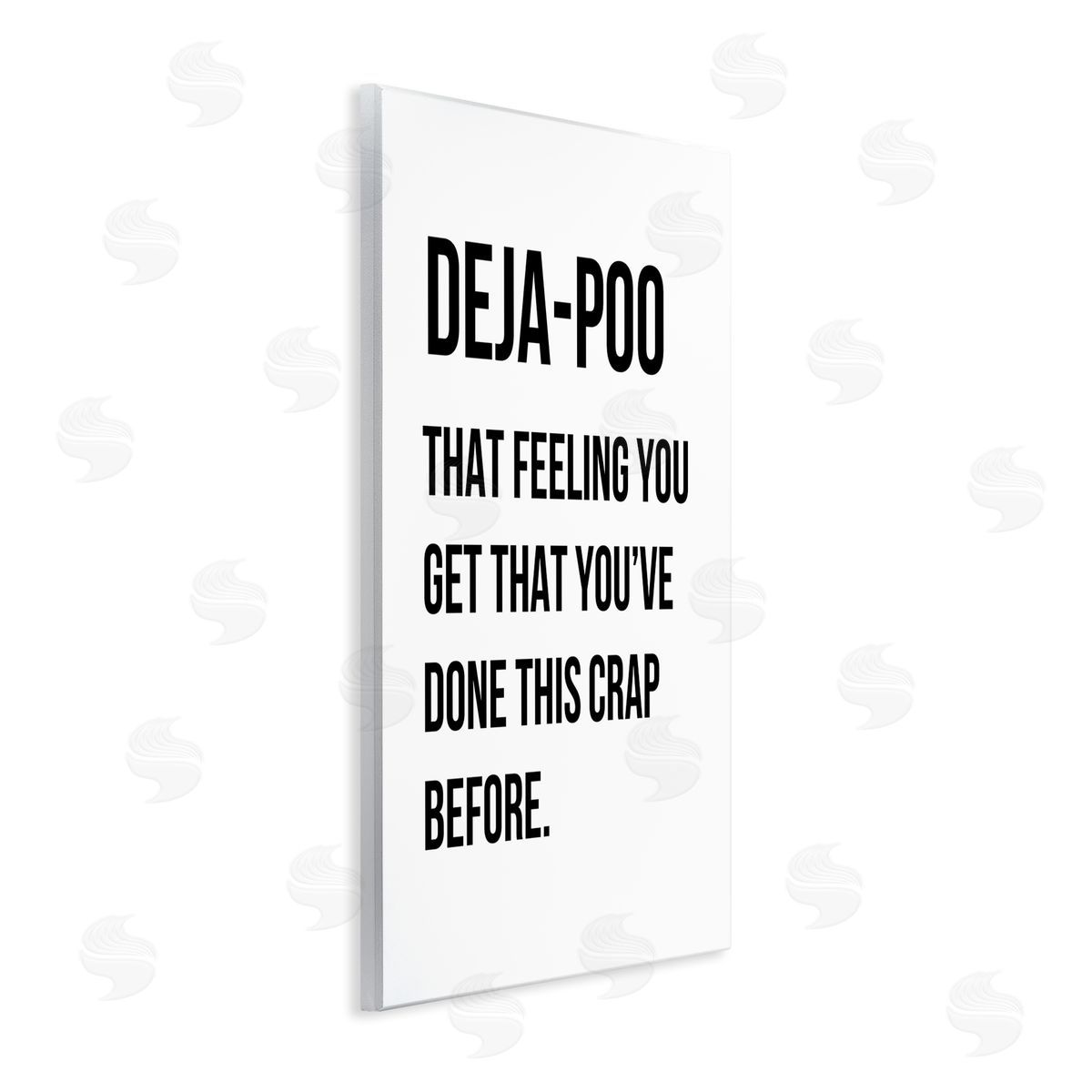 Deja Poo Funny Bathroom Wood Plaque Wall Art, Home Decor by Leah Straatsma