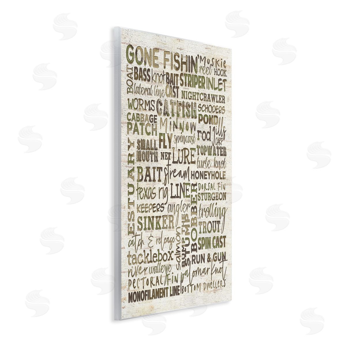 Fishing Phrases & Terms Sports Wood Plaque Wall Art, Home Decor by Erica Billups
