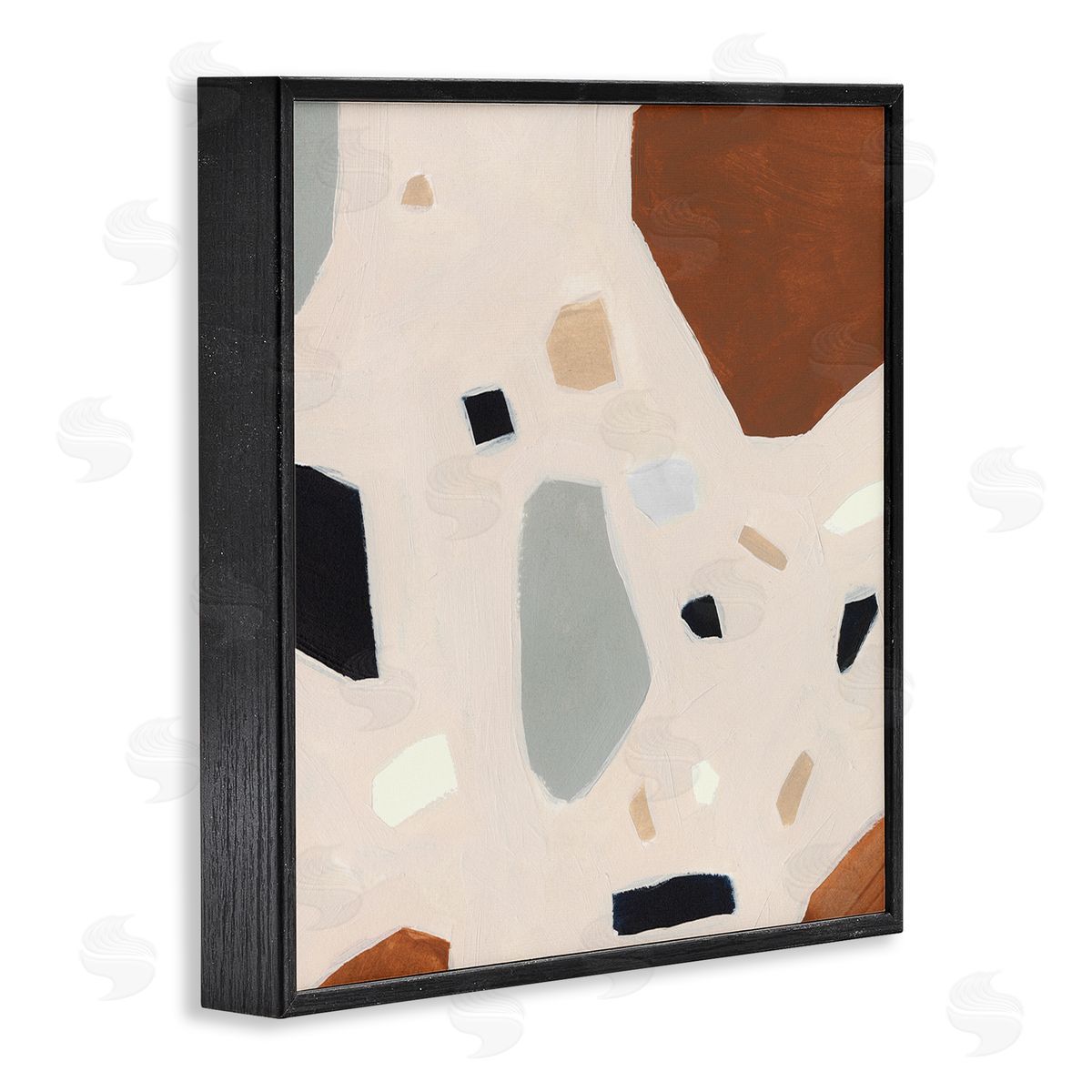 Abstract Shards Pink Blue Black Frame Print Wall Art, Home Decor by Victoria Borges