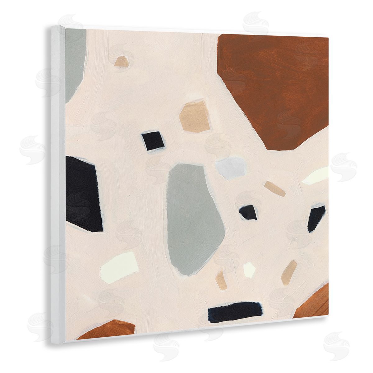 Abstract Shards Pink Blue Wood Plaque Wall Art, Home Decor by Victoria Borges