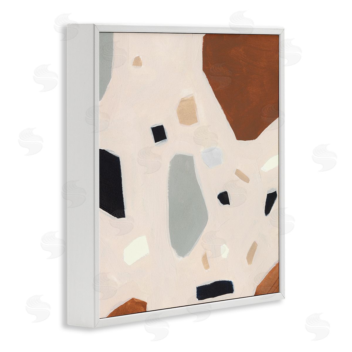 Abstract Shards Pink Blue White Frame Print Wall Art, Home Decor by Victoria Borges