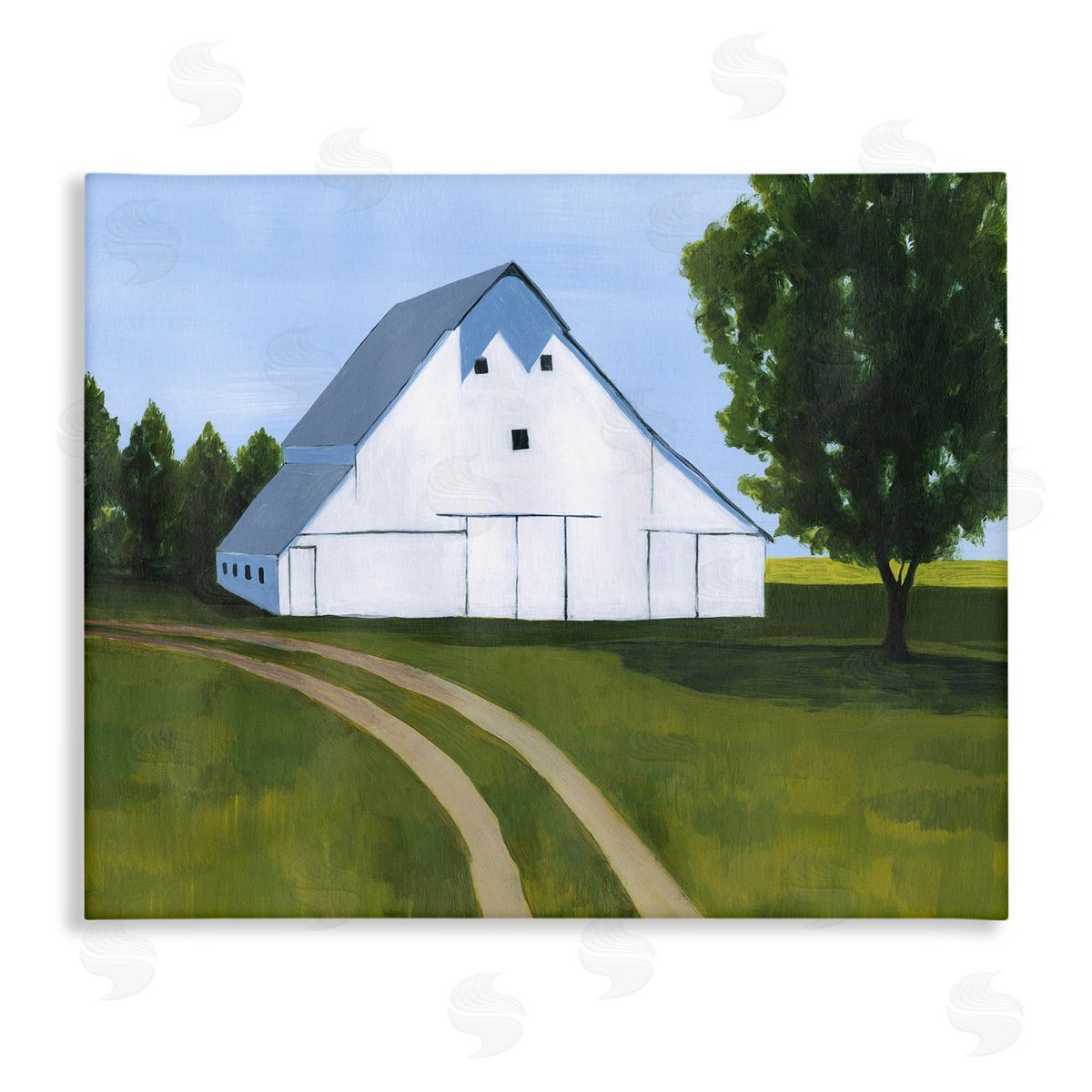 Farmland Fields And Barn Canvas Wall Art, Home Decor by Grace Popp