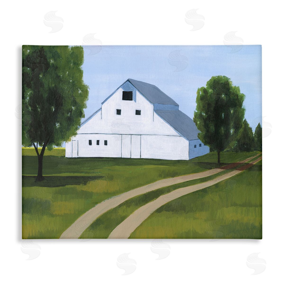 Country Fields & Barn Canvas Wall Art, Home Decor by Grace Popp