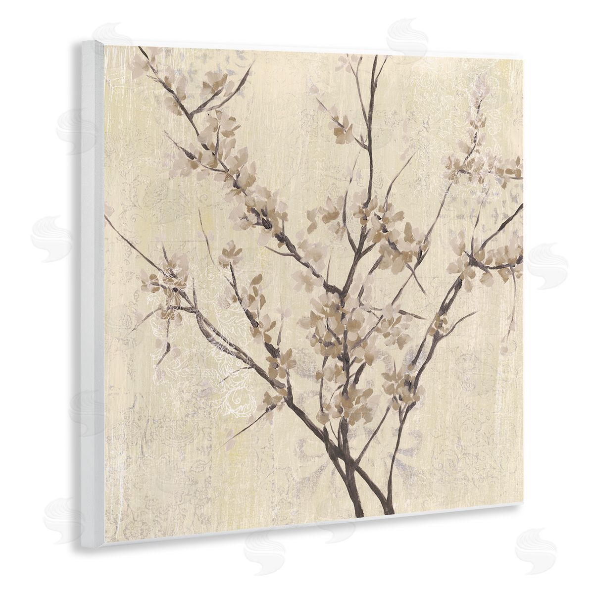 Sepia Branches And Leaves Wood Plaque Wall Art, Home Decor by Jennifer Goldberger