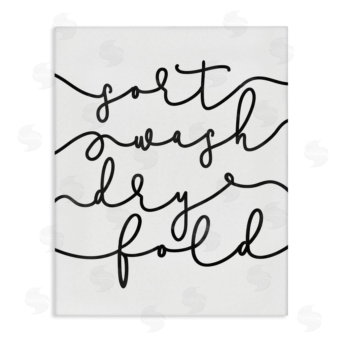 Sort Wash Dry Fold Canvas Wall Art, Home Decor by Erica Billups