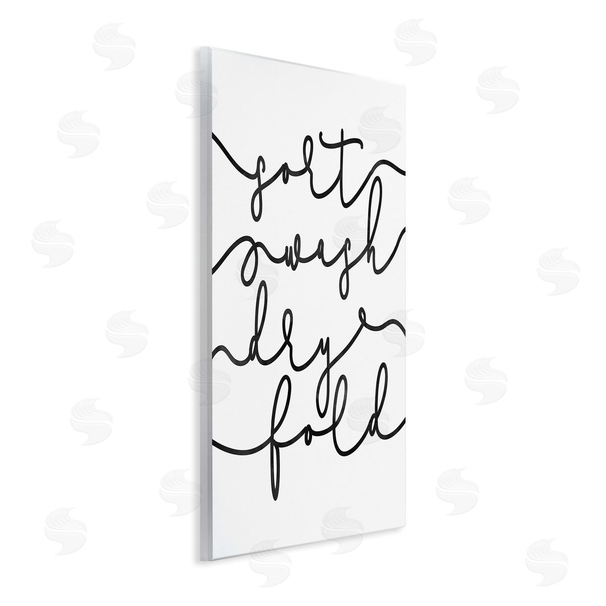 Sort Wash Dry Fold Wood Plaque Wall Art, Home Decor by Erica Billups