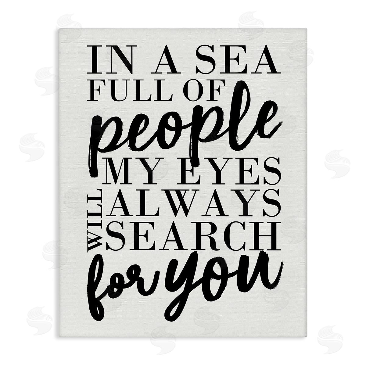 Always Search For You Romantic Canvas Wall Art, Home Decor by Erica Billups