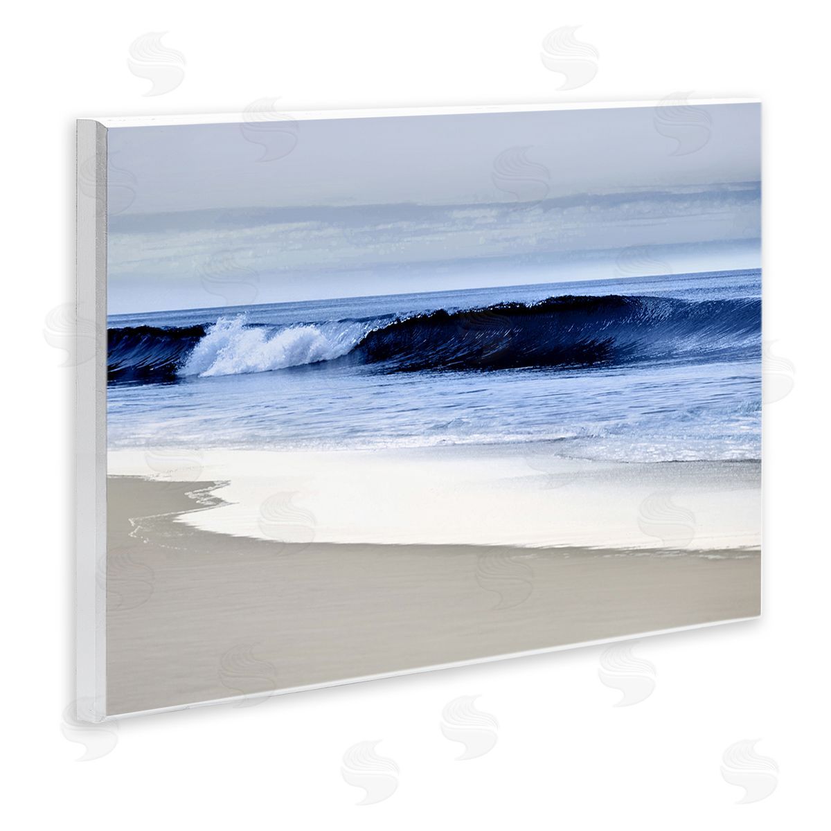 Beach Waves On Sand Photograph Wood Plaque Wall Art, Home Decor by Devon Davis