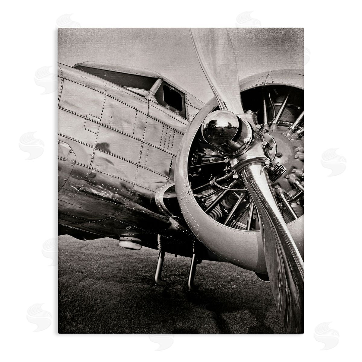 Vintage Airplane Propeller Canvas Wall Art, Home Decor by John Slemp