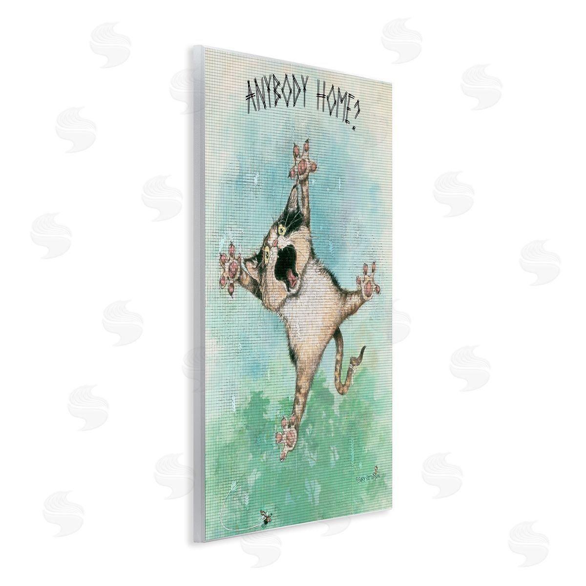 Anybody Home Funny Cat Wood Plaque Wall Art, Home Decor by Gary Patterson