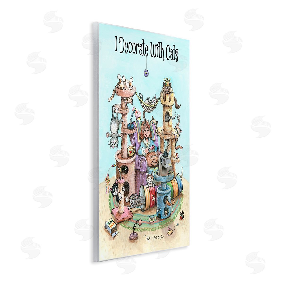 Decorate With Cats Funny Wood Plaque Wall Art, Home Decor by Gary Patterson
