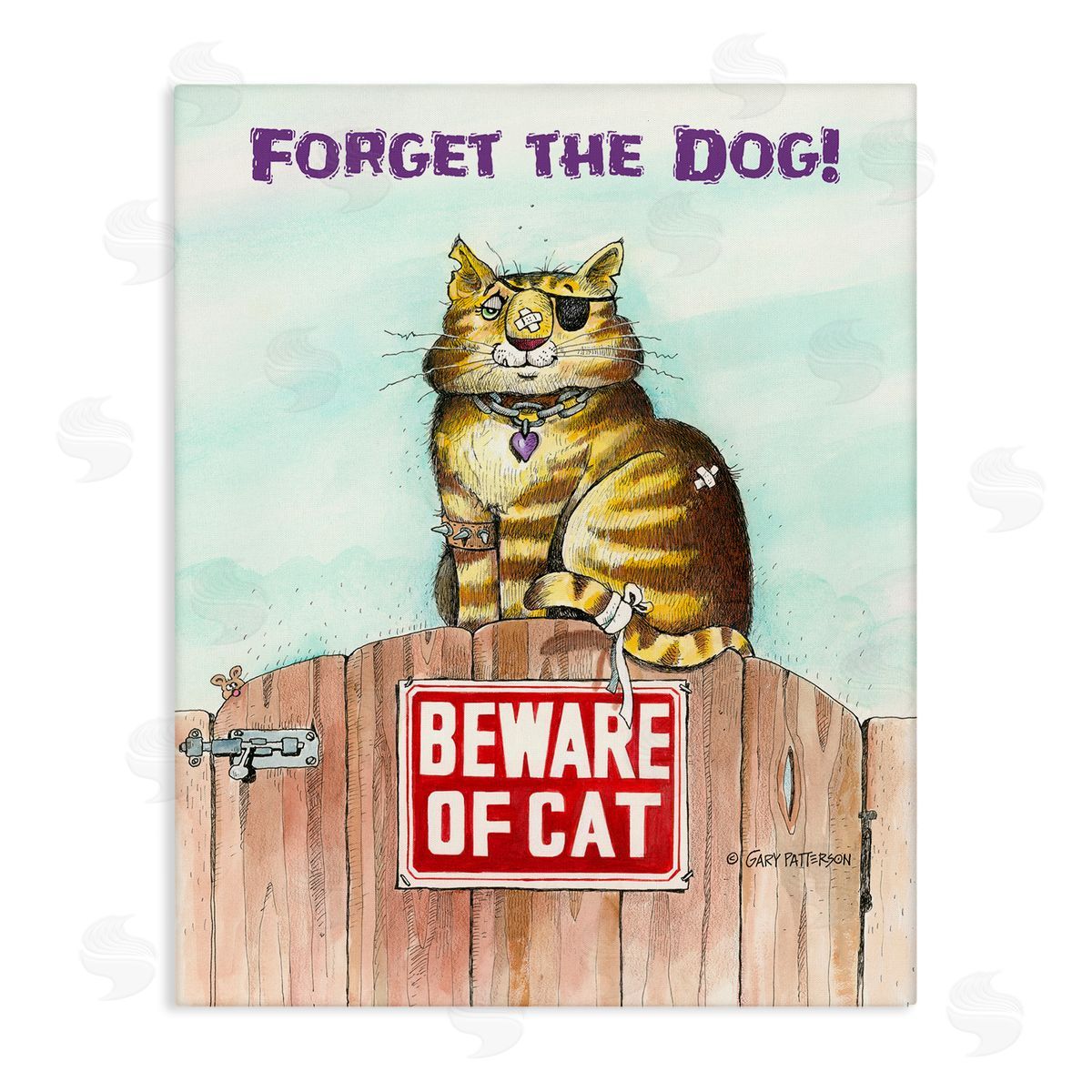 Forget The Dog Funny Cat Pet Canvas Wall Art, Home Decor by Gary Patterson