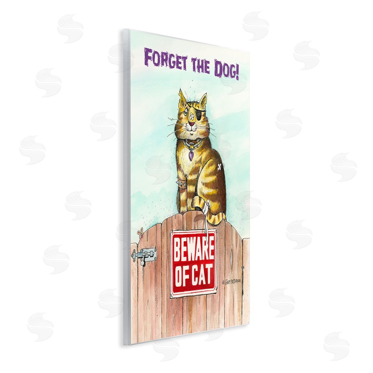 Forget The Dog Funny Cat Pet Wood Plaque Wall Art, Home Decor by Gary Patterson