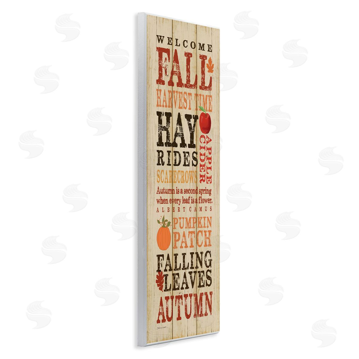 Welcome Fall Autumn List Wood Plaque Wall Art, Home Decor by Stephanie Workman Marrott