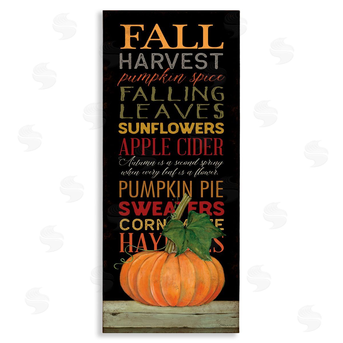Fall Harvest Autumn Seasonal Canvas Wall Art, Home Decor by Stephanie Workman Marrott