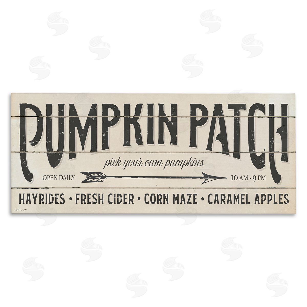 Pumpkin Patch Autumn Sign Canvas Wall Art, Home Decor by Stephanie Workman Marrott