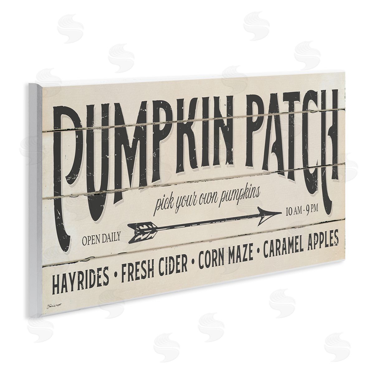 Pumpkin Patch Autumn Sign Wood Plaque Wall Art, Home Decor by Stephanie Workman Marrott