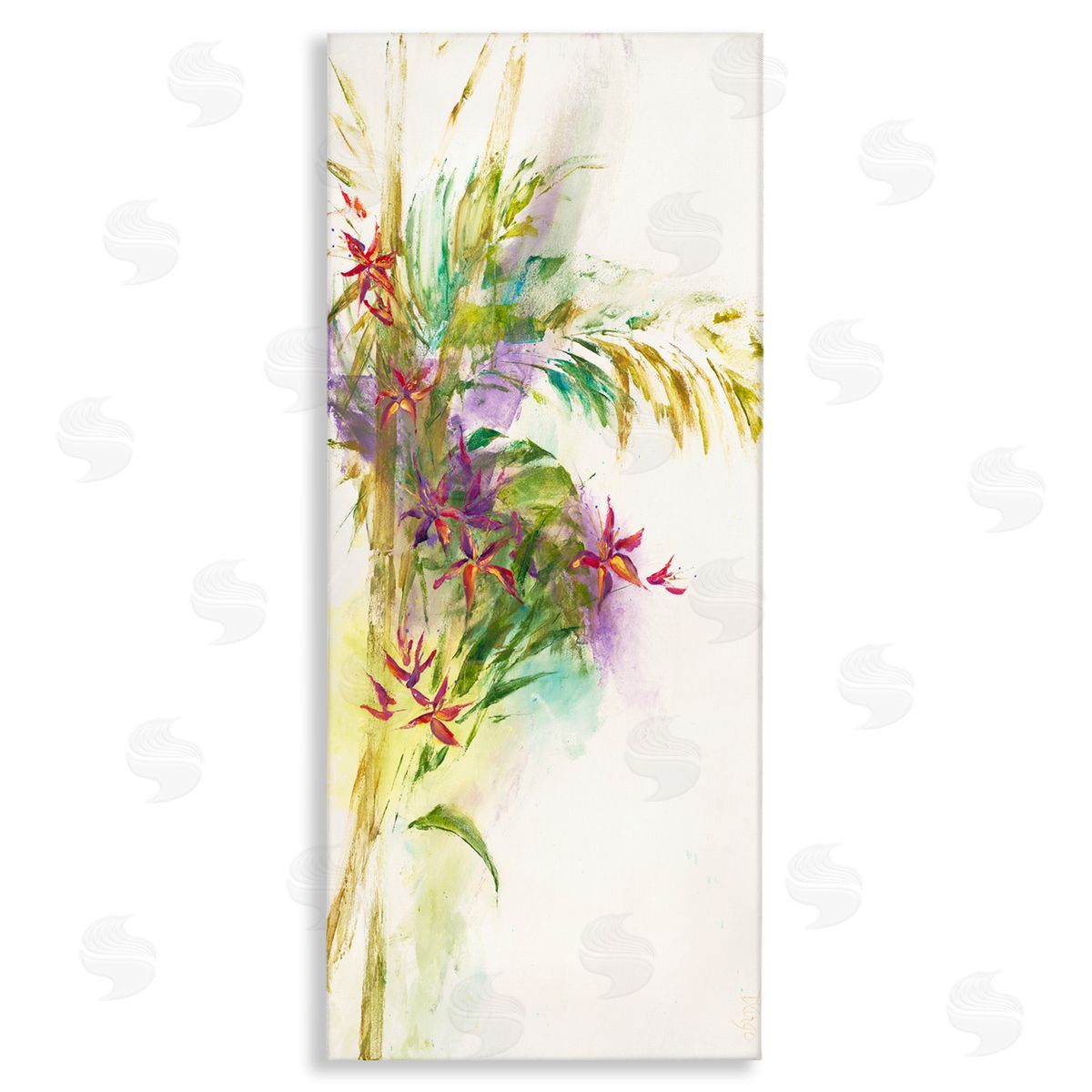 Abstract Tropical Flower Bouquet Canvas Wall Art, Home Decor by Dina D'Argo