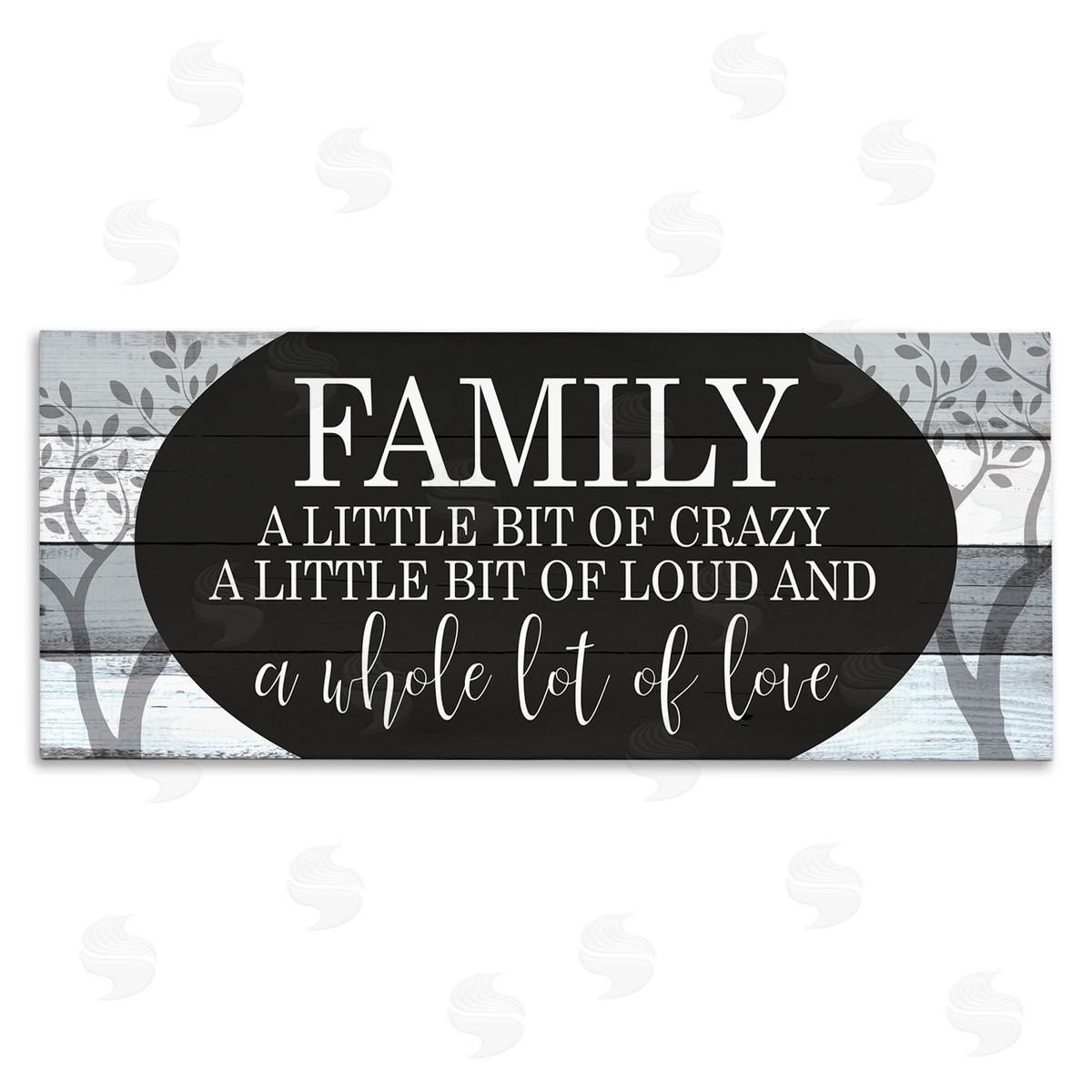 Funny Loud Crazy Family Phrase Canvas Wall Art, Home Decor by Kim Allen