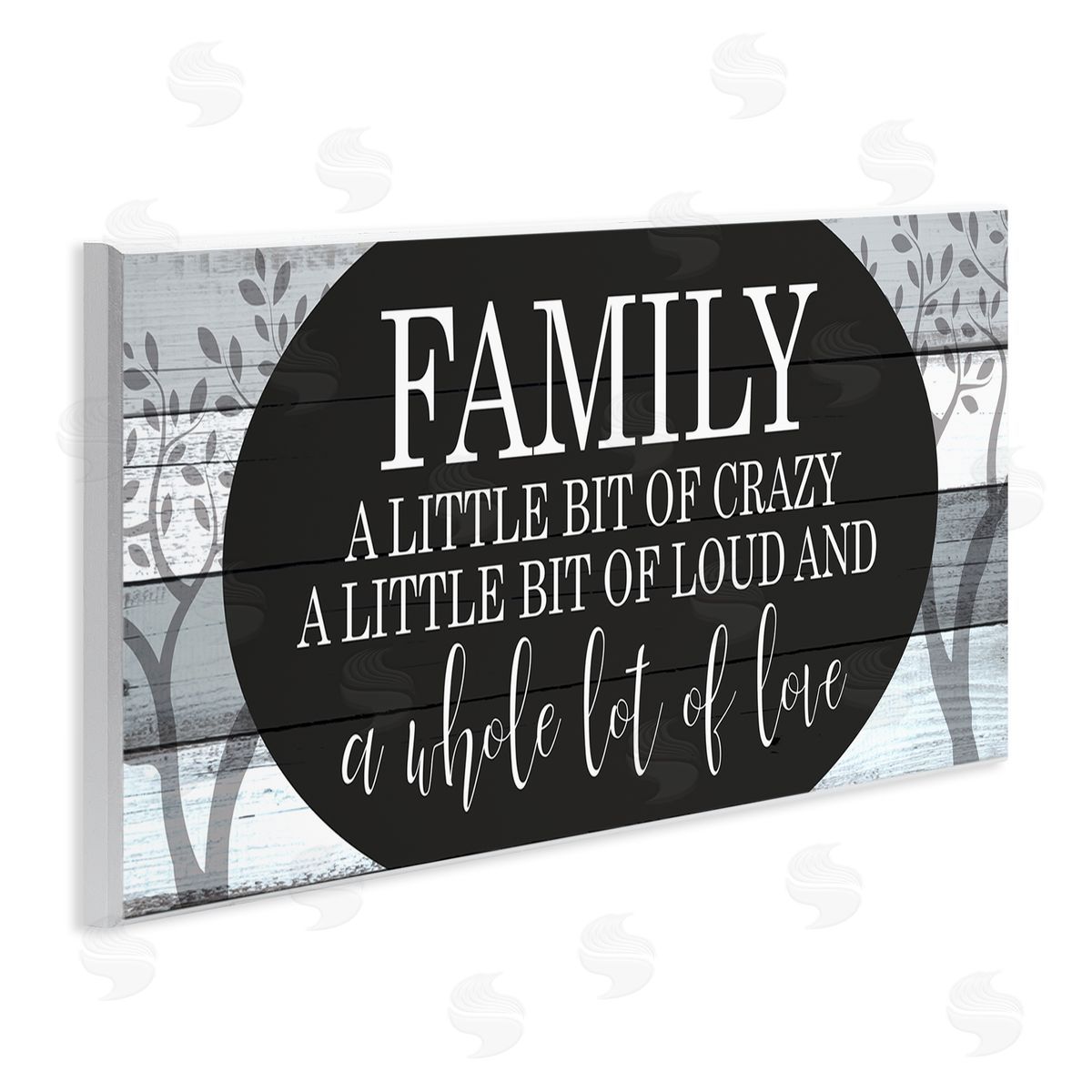 Funny Loud Crazy Family Phrase Wood Plaque Wall Art, Home Decor by Kim Allen