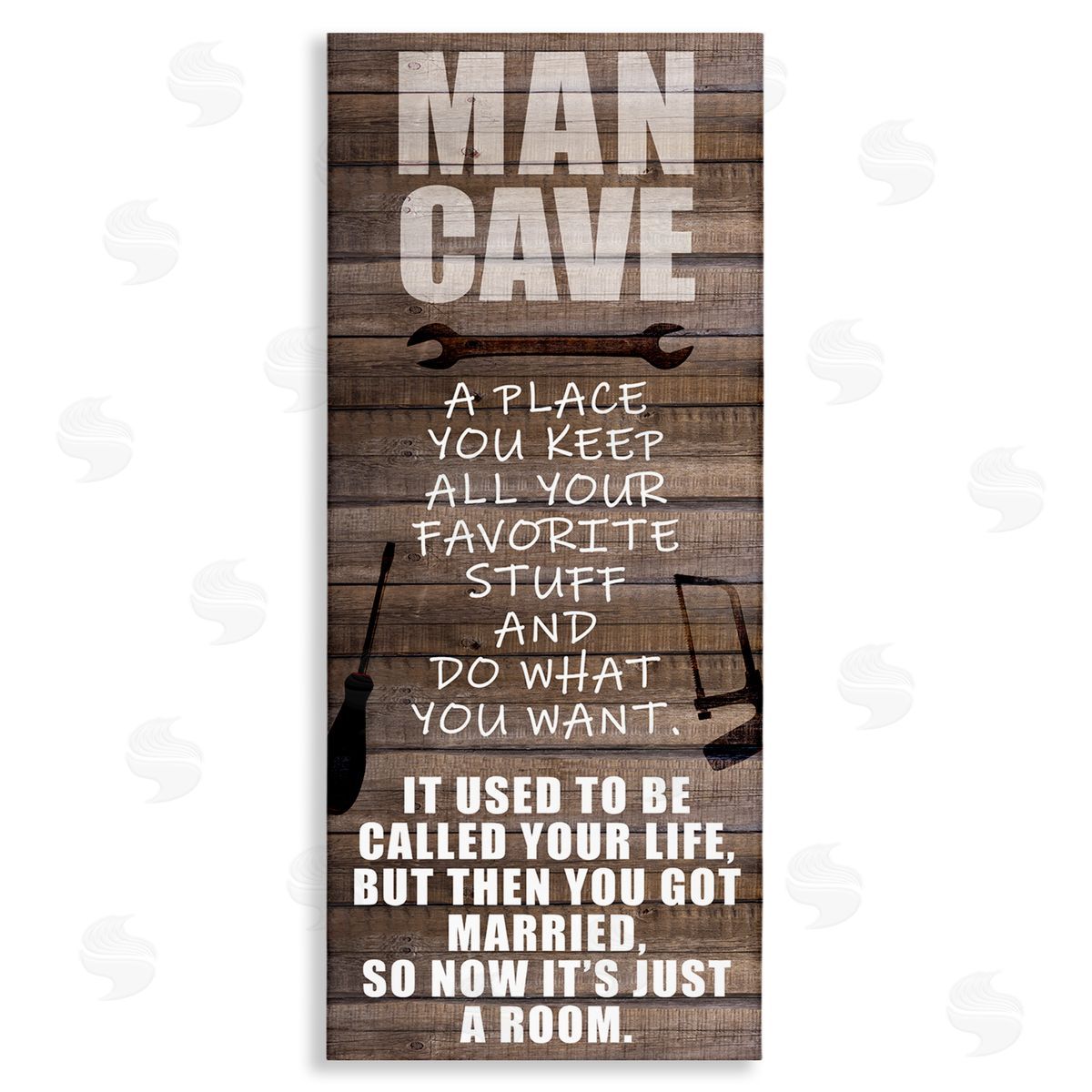 Funny Man Cave List Canvas Wall Art, Home Decor by Kim Allen