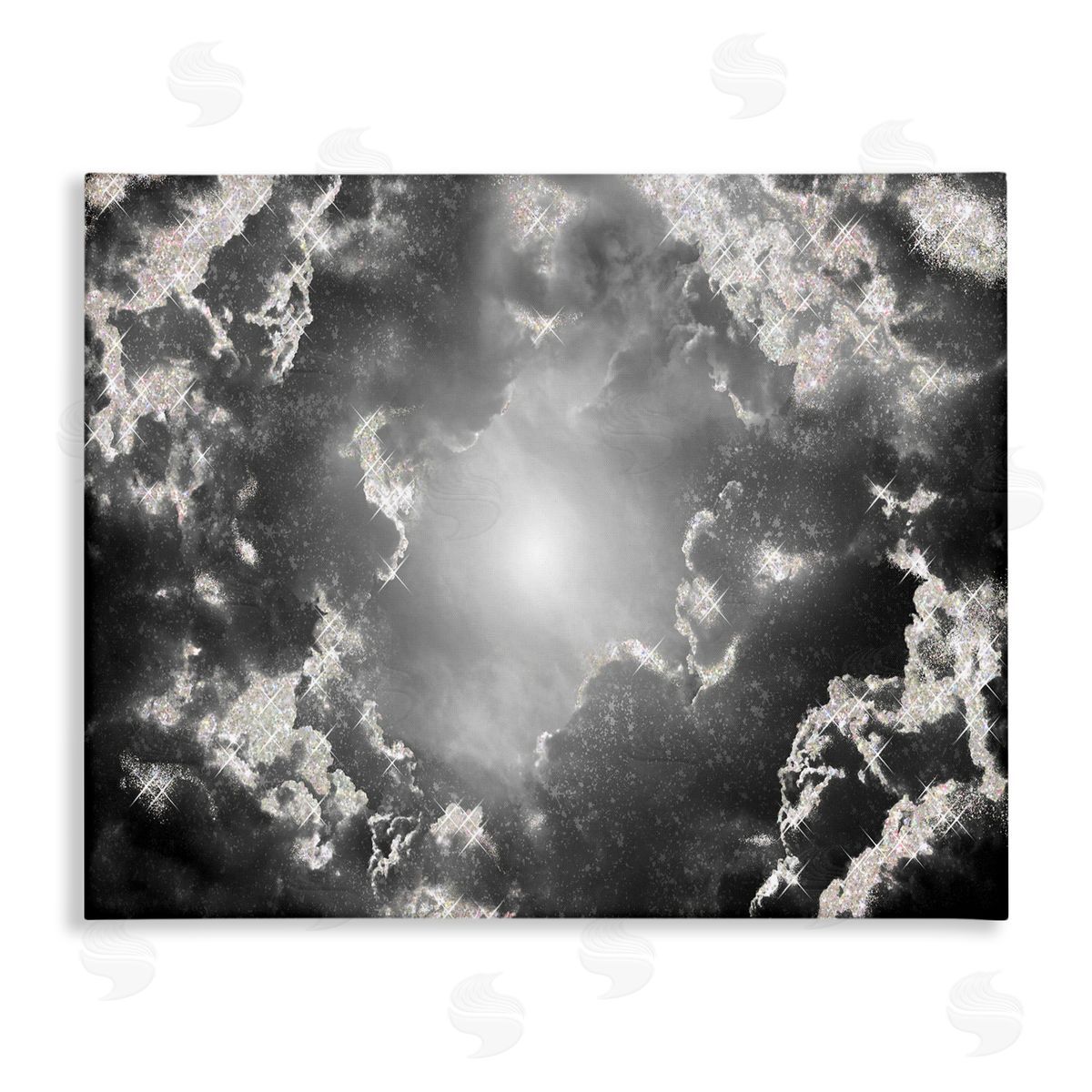 Sunrays Through Cloudy Sky Canvas Wall Art, Home Decor by Ziwei Li