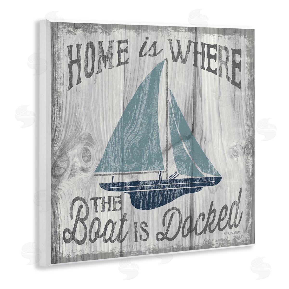 Nautical Home's Where Boat Is Wood Plaque Wall Art, Home Decor by Laura Marshall