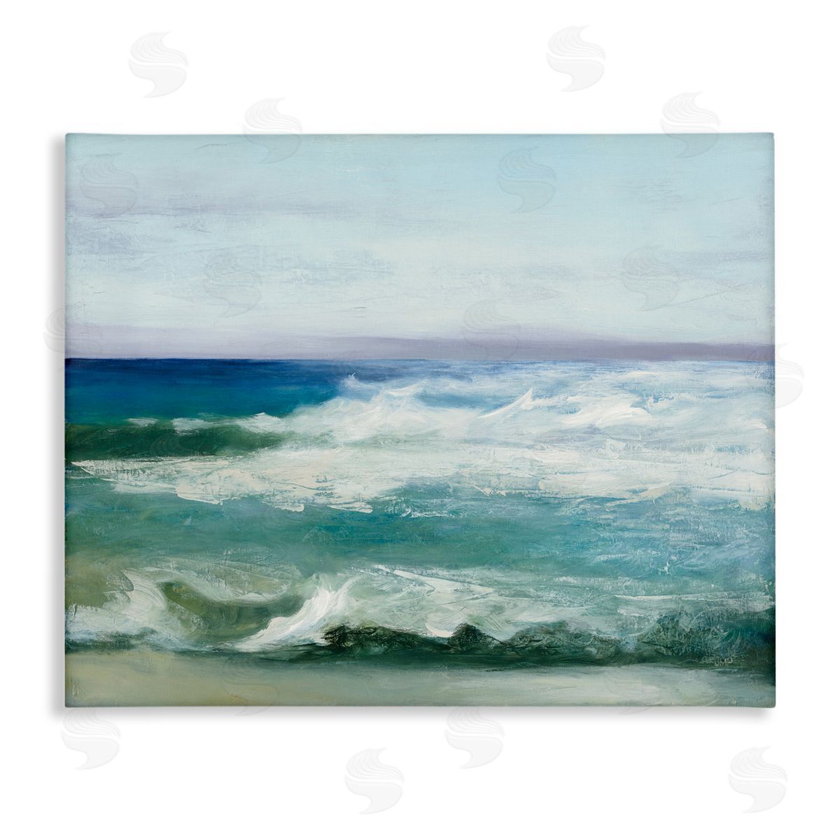 Waves Crashing Seascape Painting Canvas Wall Art, Home Decor by Julia Purinton