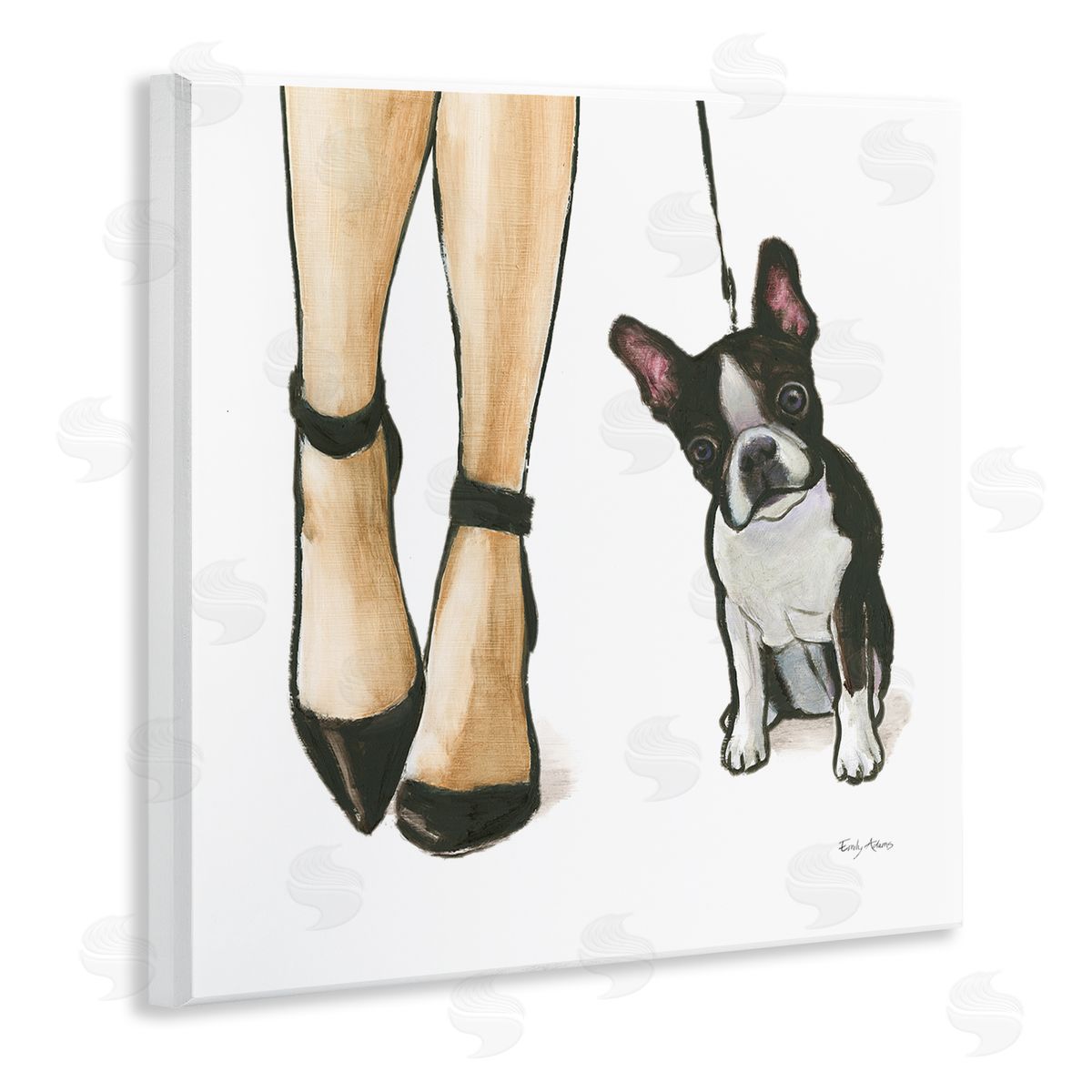 Fashion Heels Dog Walk Wood Plaque Wall Art, Home Decor by Emily Adams