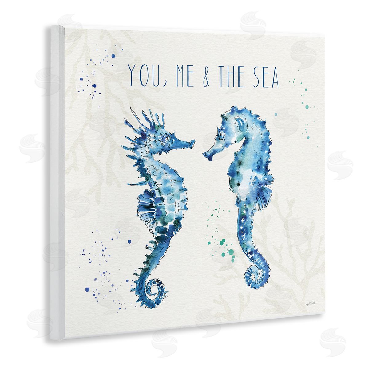 You Me & Sea Quote Seahorse Wood Plaque Wall Art, Home Decor by Anne Tavoletti