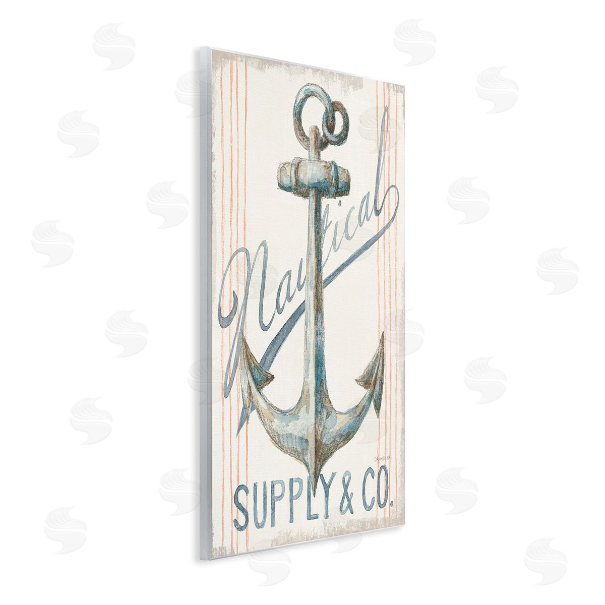 Boat Anchor Nautical Sign Wood Plaque Wall Art, Home Decor by Danhui Nai