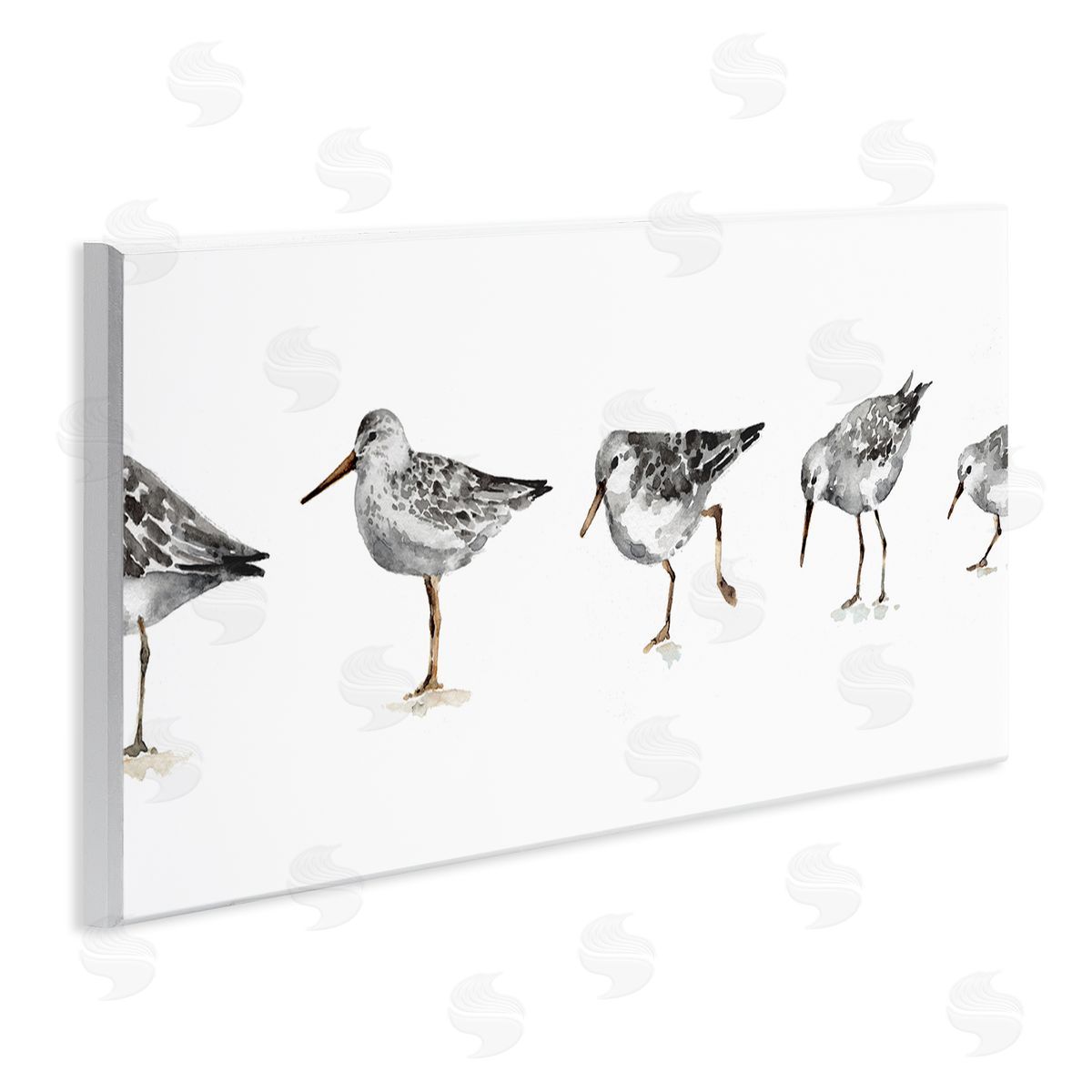 Sandpiper Birds in Line Wood Plaque Wall Art, Home Decor by Lisa Audit