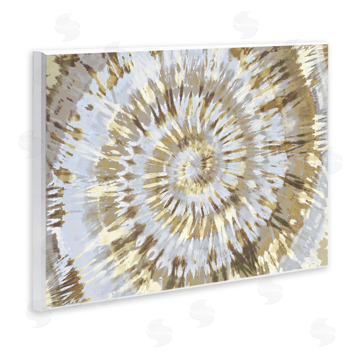 Abstract Tan Tie Dye Painting Wood Plaque Wall Art, Home Decor by Molly Kearns