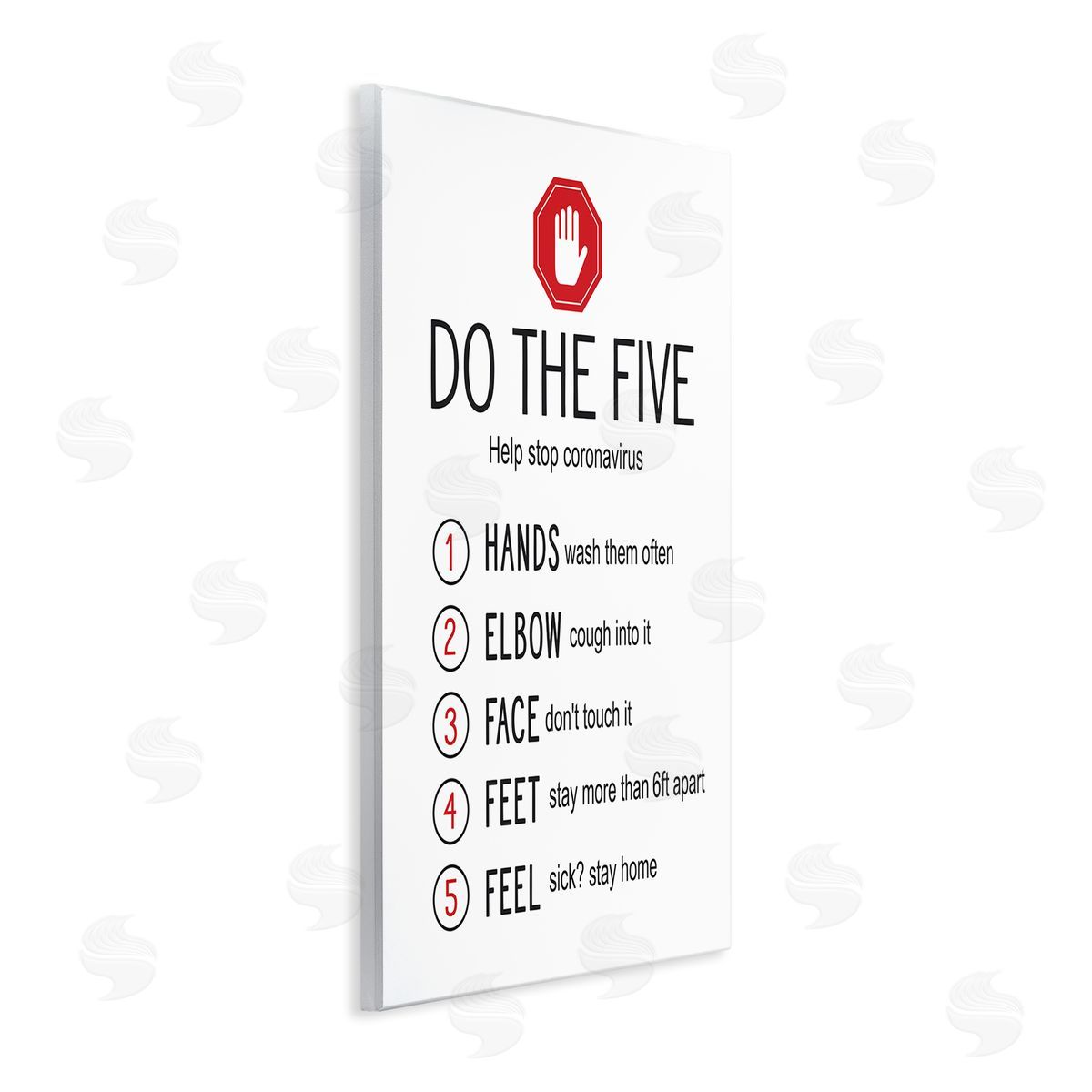 Do Five Cleanliness Steps Wood Plaque Wall Art, Home Decor by Lettered and Lined