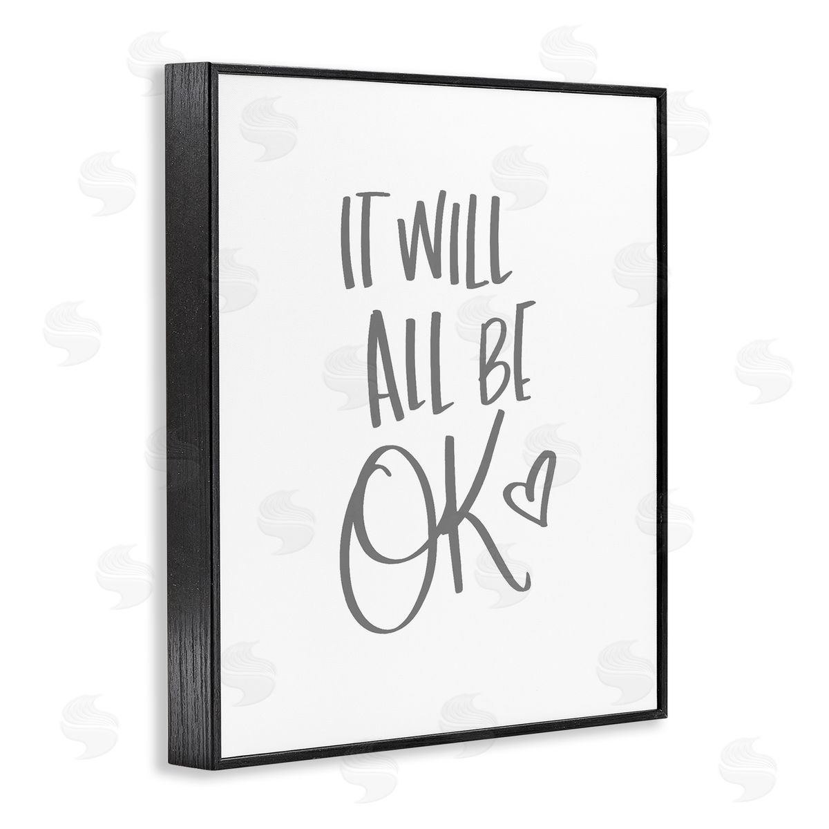 It Will All Be Okay Quote Black Frame Print Wall Art, Home Decor by Sd Graphics Studio
