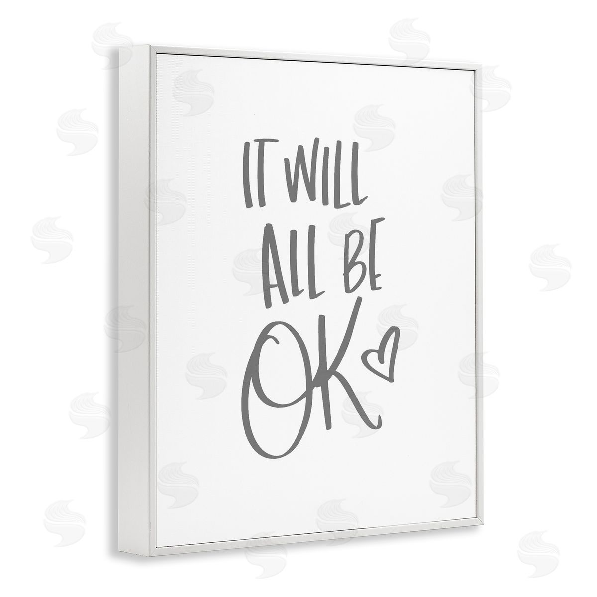 It Will All Be Okay Quote White Frame Print Wall Art, Home Decor by Sd Graphics Studio