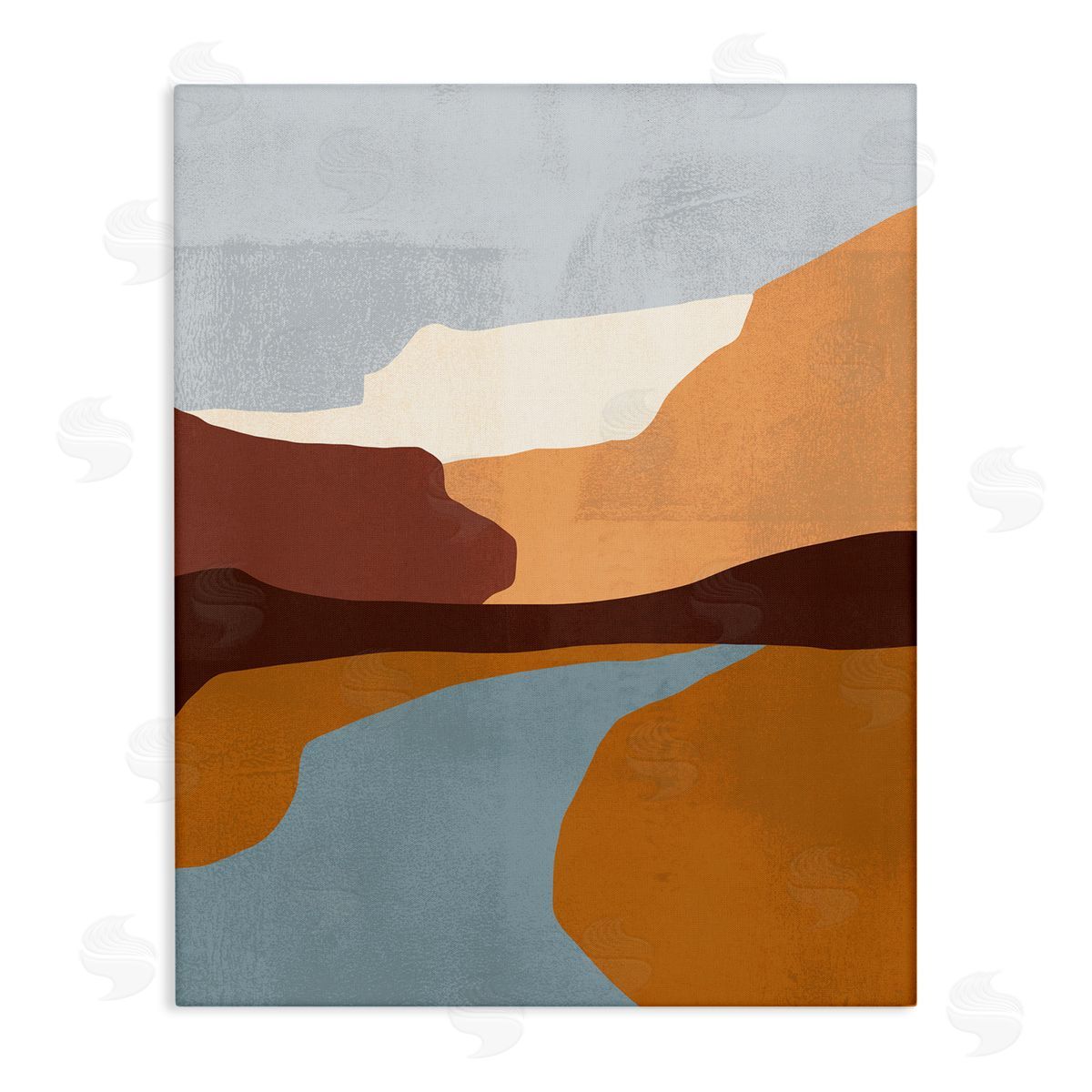 Abstract Canyon Road Landscape Canvas Wall Art, Home Decor by Victoria Borges