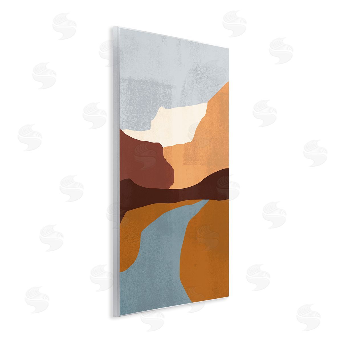Abstract Canyon Road Landscape Wood Plaque Wall Art, Home Decor by Victoria Borges