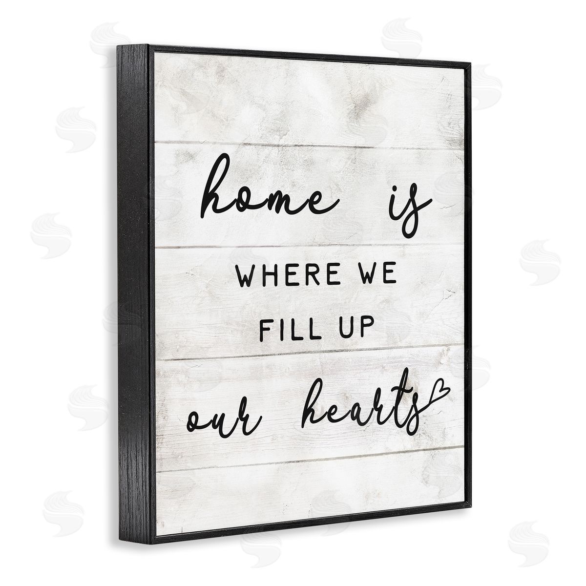 Where We Fill Up Our Hearts Black Frame Print Wall Art, Home Decor by Stupell Studio