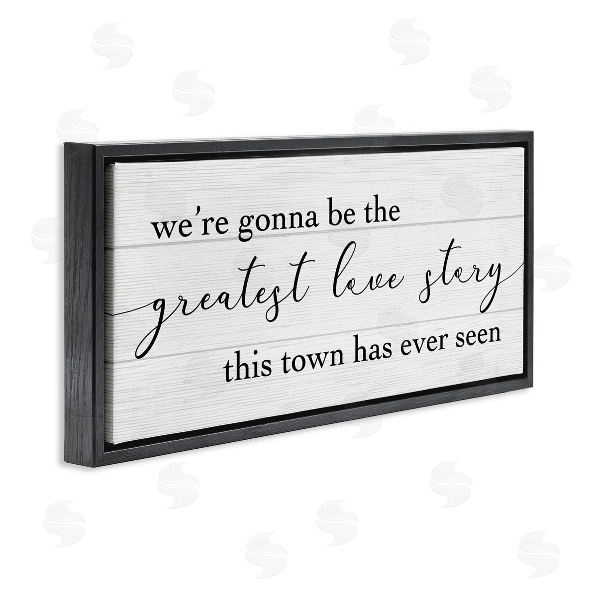 Greatest Love Story in Town Black Floating Frame Canvas Wall Art, Home Decor by Stupell Studio