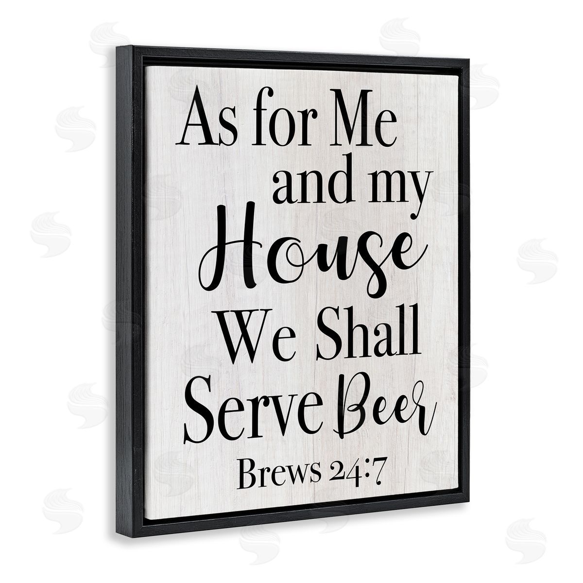 My House Serves Beer Black Floating Frame Canvas Wall Art, Home Decor by Stupell Studio