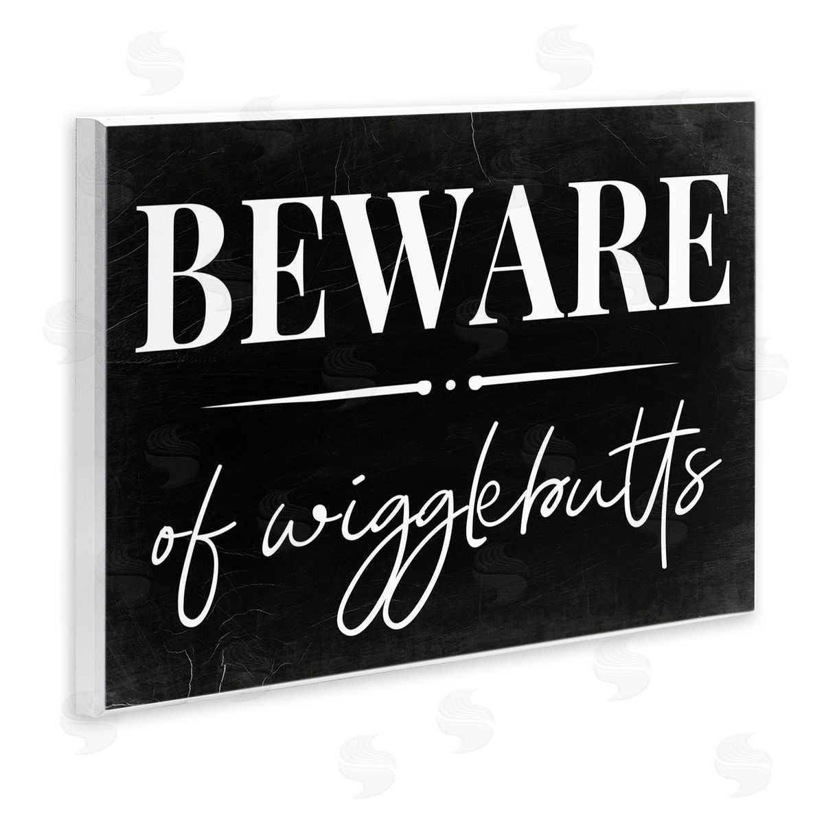 Beware of Wigglebutts Sign Wood Plaque Wall Art, Home Decor by Stupell Studio