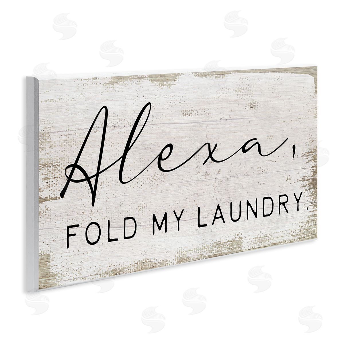 Alexa Fold My Laundry Funny Wood Plaque Wall Art, Home Decor by Stupell Studio