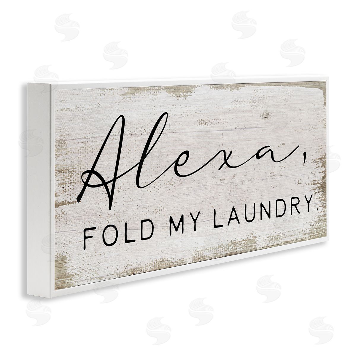 Alexa Fold My Laundry Funny White Frame Print Wall Art, Home Decor by Stupell Studio