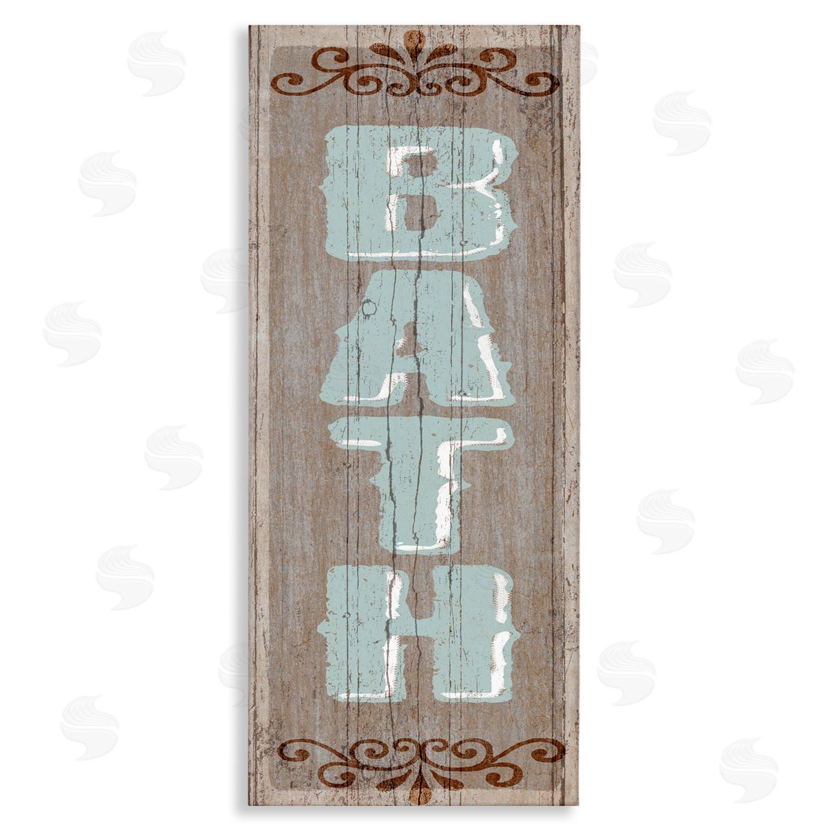 Rustic Charm Bath Sign Canvas Wall Art, Home Decor by Art Licensing Studio
