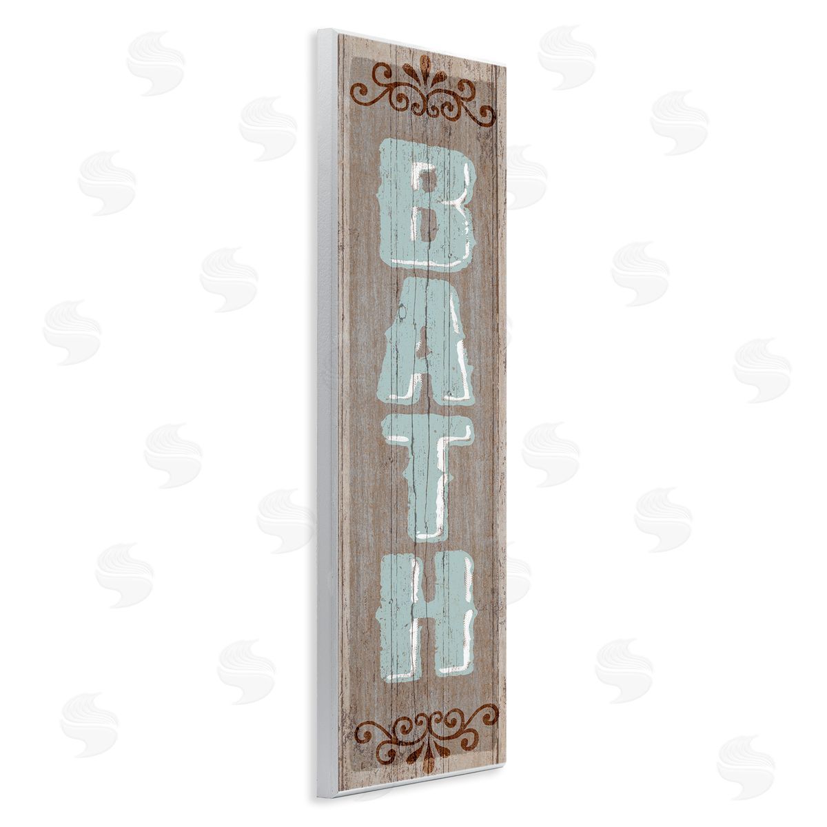Rustic Charm Bath Sign Wood Plaque Wall Art, Home Decor by Art Licensing Studio