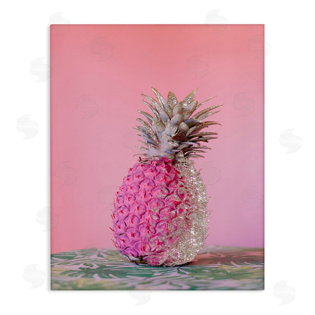 Pink Glam Disco Pineapple Canvas Wall Art, Home Decor by Ziwei Li