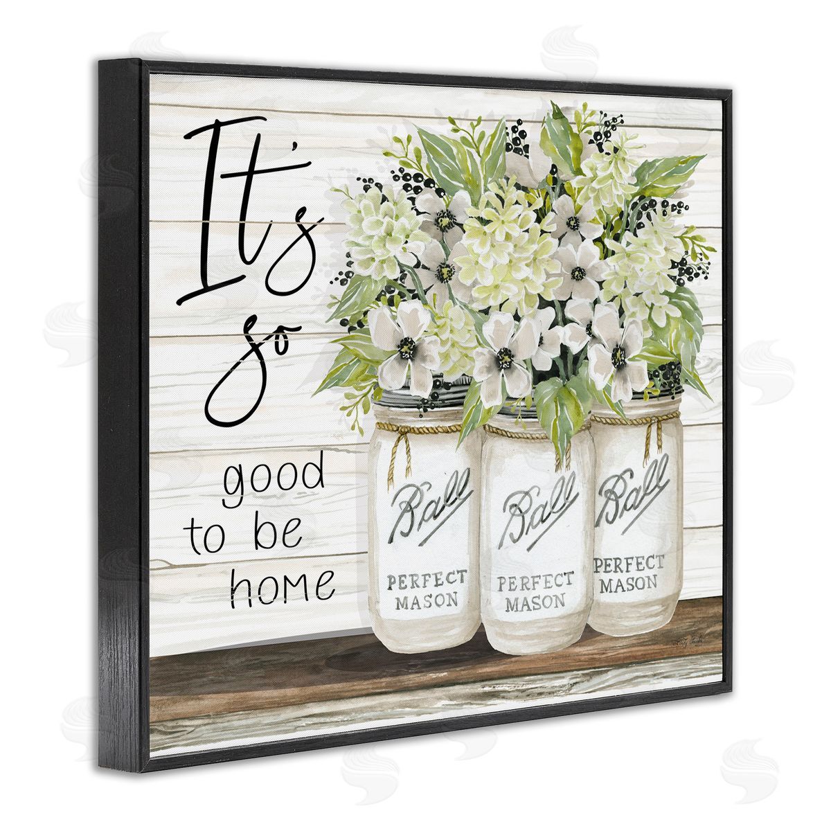 Charming Phrase Floral Bouquet Black Frame Print Wall Art, Home Decor by Cindy Jacobs
