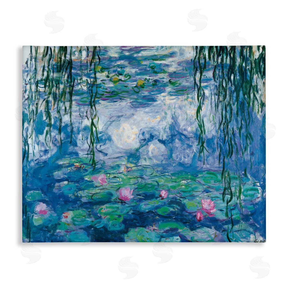 Nympheas Classical Painting Canvas Wall Art, Home Decor by Claude Monet